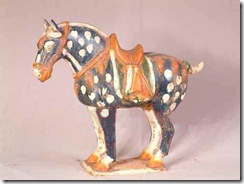 A Beautifully Decorated Tang Sancai Horse